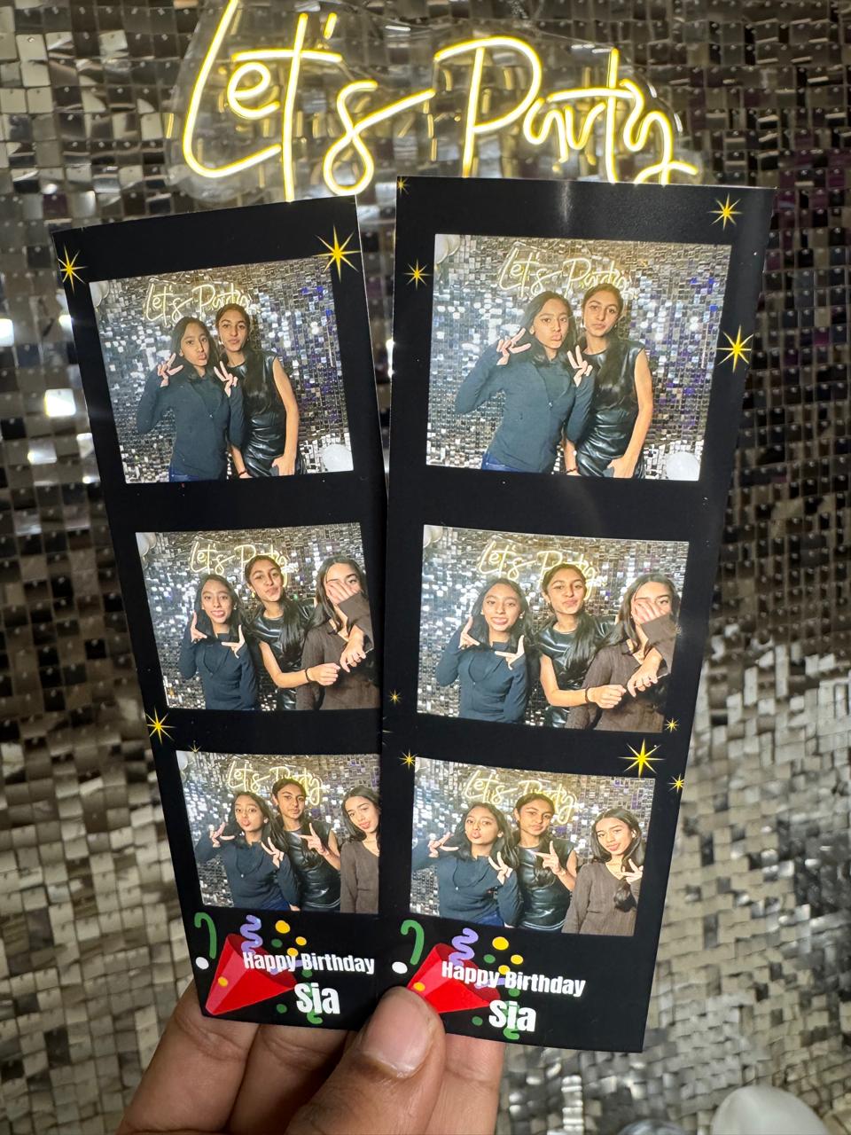 Birthday Photobooth Strip Prints — Rental Photobooth Delhi